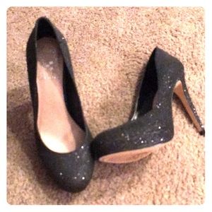 Vince Camuto black sparkle heel